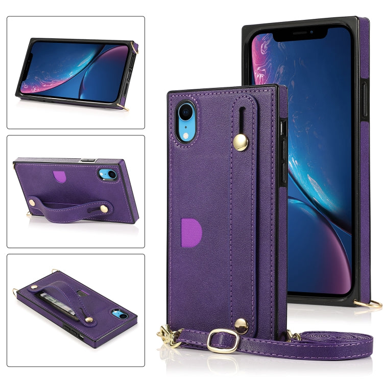 Wrist Strap PU+TPU Shockproof Protective Case with Crossbody Lanyard & Holder & Card Slot, For iPhone 6, For iPhone 7 / 8 / SE 2020, For iPhone 6 Plus, For iPhone 8 Plus / 7 Plus, For iPhone XS / X, For iPhone XR, For iPhone XS Max, For iPhone 11      ...