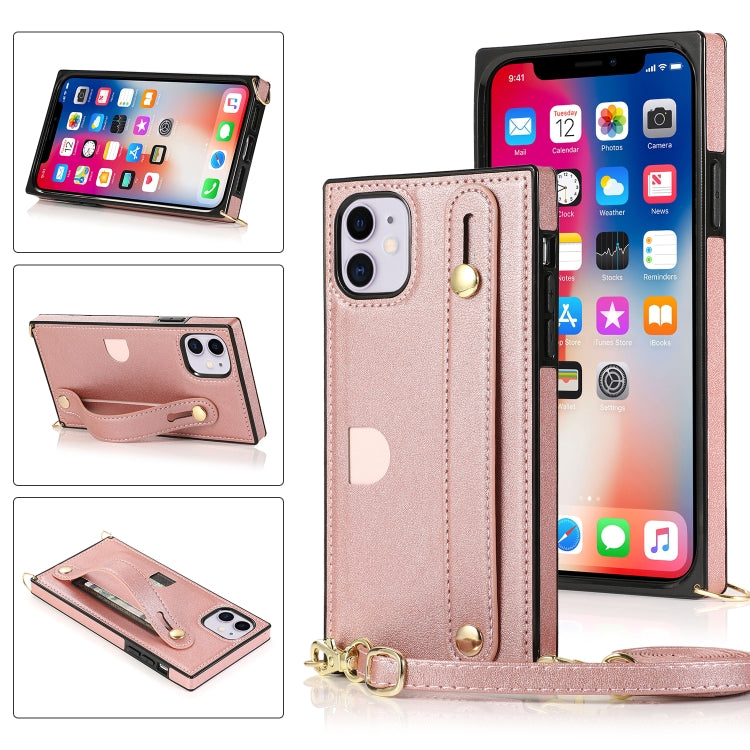 Wrist Strap PU+TPU Shockproof Protective Case with Crossbody Lanyard & Holder & Card Slot, For iPhone 6, For iPhone 7 / 8 / SE 2020, For iPhone 6 Plus, For iPhone 8 Plus / 7 Plus, For iPhone XS / X, For iPhone XR, For iPhone XS Max, For iPhone 11      ...