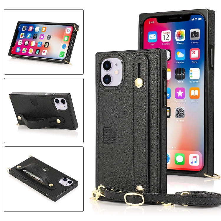 Wrist Strap PU+TPU Shockproof Protective Case with Crossbody Lanyard & Holder & Card Slot, For iPhone 6, For iPhone 7 / 8 / SE 2020, For iPhone 6 Plus, For iPhone 8 Plus / 7 Plus, For iPhone XS / X, For iPhone XR, For iPhone XS Max, For iPhone 11      ...