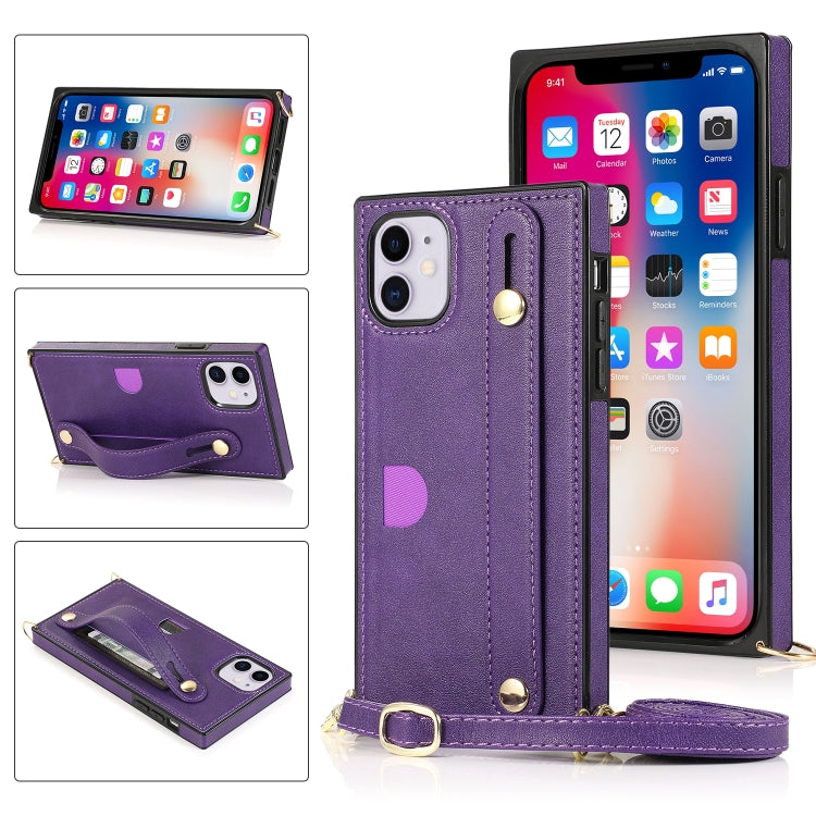 Wrist Strap PU+TPU Shockproof Protective Case with Crossbody Lanyard & Holder & Card Slot, For iPhone 6, For iPhone 7 / 8 / SE 2020, For iPhone 6 Plus, For iPhone 8 Plus / 7 Plus, For iPhone XS / X, For iPhone XR, For iPhone XS Max, For iPhone 11      ...