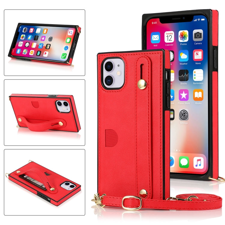 Wrist Strap PU+TPU Shockproof Protective Case with Crossbody Lanyard & Holder & Card Slot, For iPhone 6, For iPhone 7 / 8 / SE 2020, For iPhone 6 Plus, For iPhone 8 Plus / 7 Plus, For iPhone XS / X, For iPhone XR, For iPhone XS Max, For iPhone 11      ...