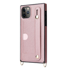 Load image into Gallery viewer, Wrist Strap PU+TPU Shockproof Protective Case with Crossbody Lanyard &amp; Holder &amp; Card Slot, For iPhone 11 Pro Max