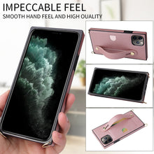 Load image into Gallery viewer, Wrist Strap PU+TPU Shockproof Protective Case with Crossbody Lanyard &amp; Holder &amp; Card Slot, For iPhone 11 Pro Max