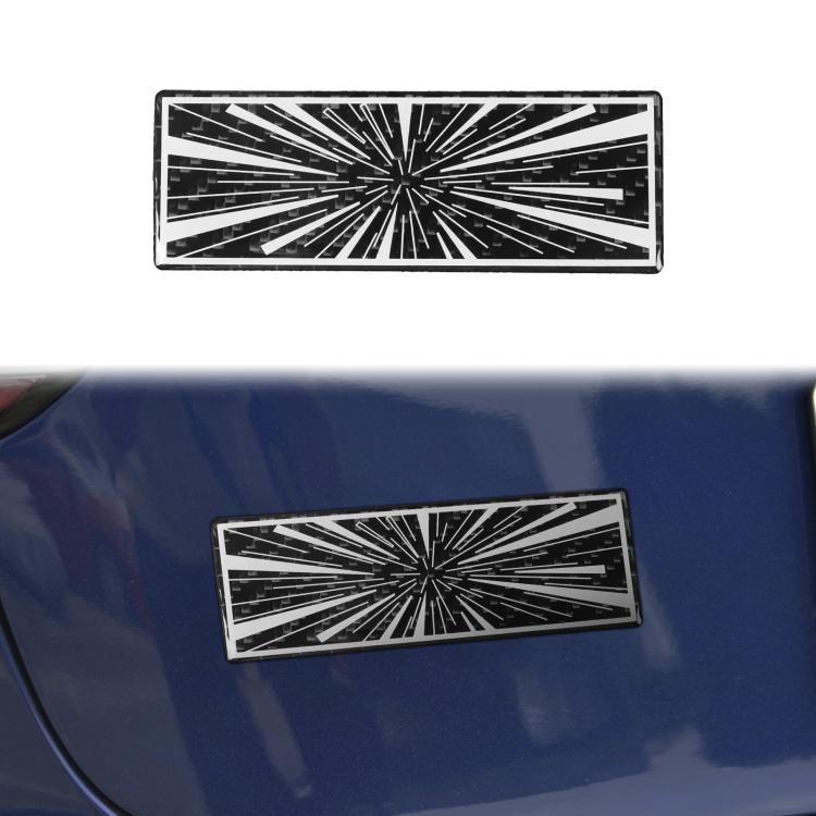 Car Tail Carbon Fiber Decorative Sticker, A, B