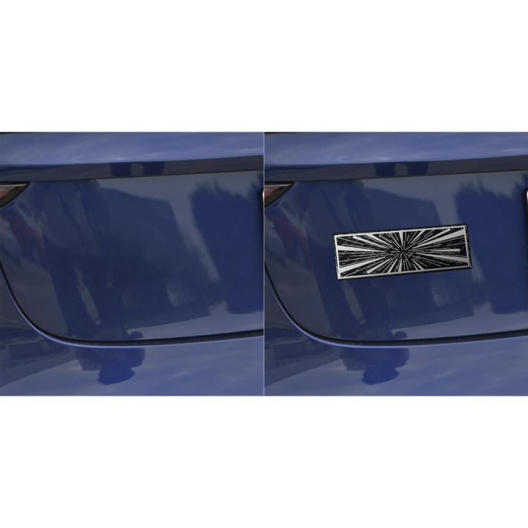 Car Tail Carbon Fiber Decorative Sticker, A, B