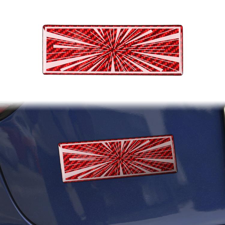Car Tail Carbon Fiber Decorative Sticker, A, B
