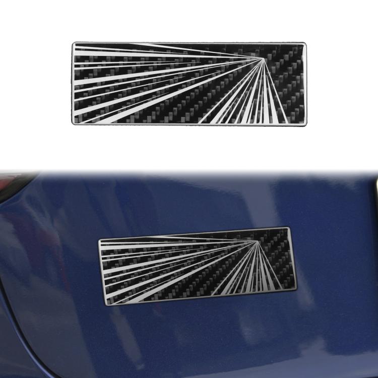 Car Tail Carbon Fiber Decorative Sticker, A, B