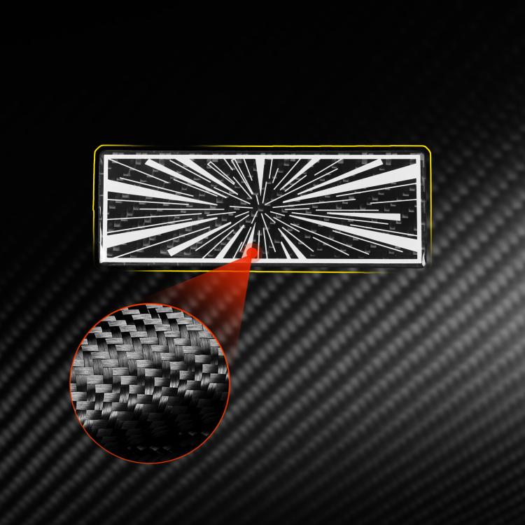 Car Tail Carbon Fiber Decorative Sticker, A, B