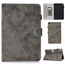 Load image into Gallery viewer, Marble Style Cloth Texture Leather Case with Bracket &amp; Card Slot &amp; Pen Slot &amp; Anti Skid Strip