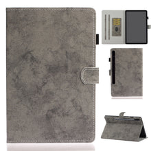 Load image into Gallery viewer, Marble Style Cloth Texture Leather Case with Bracket &amp; Card Slot &amp; Pen Slot &amp; Anti Skid Strip