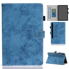 Load image into Gallery viewer, Marble Style Cloth Texture Leather Case with Bracket &amp; Card Slot &amp; Pen Slot &amp; Anti Skid Strip