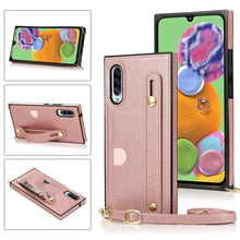 Load image into Gallery viewer, Wrist Strap PU+TPU Shockproof Protective Case with Crossbody Lanyard &amp; Holder &amp; Card Slot, For Samsung Galaxy A90 5G, For Samsung Galaxy Note9, For Samsung Galaxy Note 10, For Samsung Galaxy Note 10 Pro, For Samsung Galaxy S9, For Samsung Galaxy S9 Plu...