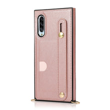 Load image into Gallery viewer, Wrist Strap PU+TPU Shockproof Protective Case with Crossbody Lanyard &amp; Holder &amp; Card Slot, For Samsung Galaxy A90 5G, For Samsung Galaxy Note9, For Samsung Galaxy Note 10, For Samsung Galaxy Note 10 Pro, For Samsung Galaxy S9, For Samsung Galaxy S9 Plu...