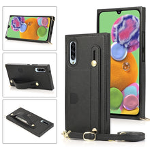 Load image into Gallery viewer, Wrist Strap PU+TPU Shockproof Protective Case with Crossbody Lanyard &amp; Holder &amp; Card Slot, For Samsung Galaxy A90 5G, For Samsung Galaxy Note9, For Samsung Galaxy Note 10, For Samsung Galaxy Note 10 Pro, For Samsung Galaxy S9, For Samsung Galaxy S9 Plu...
