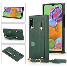 Load image into Gallery viewer, Wrist Strap PU+TPU Shockproof Protective Case with Crossbody Lanyard &amp; Holder &amp; Card Slot, For Samsung Galaxy A90 5G, For Samsung Galaxy Note9, For Samsung Galaxy Note 10, For Samsung Galaxy Note 10 Pro, For Samsung Galaxy S9, For Samsung Galaxy S9 Plu...