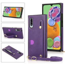 Load image into Gallery viewer, Wrist Strap PU+TPU Shockproof Protective Case with Crossbody Lanyard &amp; Holder &amp; Card Slot, For Samsung Galaxy A90 5G, For Samsung Galaxy Note9, For Samsung Galaxy Note 10, For Samsung Galaxy Note 10 Pro, For Samsung Galaxy S9, For Samsung Galaxy S9 Plu...