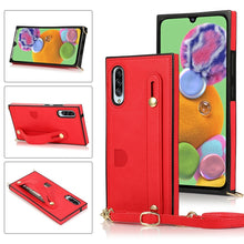 Load image into Gallery viewer, Wrist Strap PU+TPU Shockproof Protective Case with Crossbody Lanyard &amp; Holder &amp; Card Slot, For Samsung Galaxy A90 5G, For Samsung Galaxy Note9, For Samsung Galaxy Note 10, For Samsung Galaxy Note 10 Pro, For Samsung Galaxy S9, For Samsung Galaxy S9 Plu...