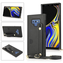 Load image into Gallery viewer, Wrist Strap PU+TPU Shockproof Protective Case with Crossbody Lanyard &amp; Holder &amp; Card Slot, For Samsung Galaxy A90 5G, For Samsung Galaxy Note9, For Samsung Galaxy Note 10, For Samsung Galaxy Note 10 Pro, For Samsung Galaxy S9, For Samsung Galaxy S9 Plu...