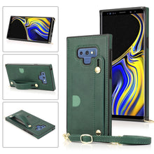 Load image into Gallery viewer, Wrist Strap PU+TPU Shockproof Protective Case with Crossbody Lanyard &amp; Holder &amp; Card Slot, For Samsung Galaxy A90 5G, For Samsung Galaxy Note9, For Samsung Galaxy Note 10, For Samsung Galaxy Note 10 Pro, For Samsung Galaxy S9, For Samsung Galaxy S9 Plu...