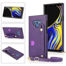 Load image into Gallery viewer, Wrist Strap PU+TPU Shockproof Protective Case with Crossbody Lanyard &amp; Holder &amp; Card Slot, For Samsung Galaxy A90 5G, For Samsung Galaxy Note9, For Samsung Galaxy Note 10, For Samsung Galaxy Note 10 Pro, For Samsung Galaxy S9, For Samsung Galaxy S9 Plu...