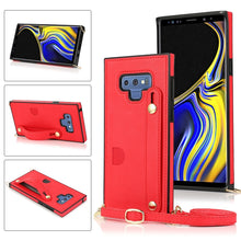 Load image into Gallery viewer, Wrist Strap PU+TPU Shockproof Protective Case with Crossbody Lanyard &amp; Holder &amp; Card Slot, For Samsung Galaxy A90 5G, For Samsung Galaxy Note9, For Samsung Galaxy Note 10, For Samsung Galaxy Note 10 Pro, For Samsung Galaxy S9, For Samsung Galaxy S9 Plu...