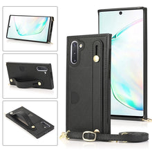 Load image into Gallery viewer, Wrist Strap PU+TPU Shockproof Protective Case with Crossbody Lanyard &amp; Holder &amp; Card Slot, For Samsung Galaxy A90 5G, For Samsung Galaxy Note9, For Samsung Galaxy Note 10, For Samsung Galaxy Note 10 Pro, For Samsung Galaxy S9, For Samsung Galaxy S9 Plu...