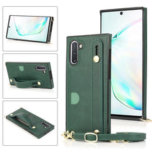 Load image into Gallery viewer, Wrist Strap PU+TPU Shockproof Protective Case with Crossbody Lanyard &amp; Holder &amp; Card Slot, For Samsung Galaxy A90 5G, For Samsung Galaxy Note9, For Samsung Galaxy Note 10, For Samsung Galaxy Note 10 Pro, For Samsung Galaxy S9, For Samsung Galaxy S9 Plu...