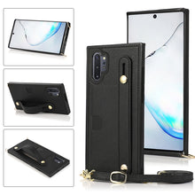 Load image into Gallery viewer, Wrist Strap PU+TPU Shockproof Protective Case with Crossbody Lanyard &amp; Holder &amp; Card Slot, For Samsung Galaxy A90 5G, For Samsung Galaxy Note9, For Samsung Galaxy Note 10, For Samsung Galaxy Note 10 Pro, For Samsung Galaxy S9, For Samsung Galaxy S9 Plu...