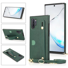 Load image into Gallery viewer, Wrist Strap PU+TPU Shockproof Protective Case with Crossbody Lanyard &amp; Holder &amp; Card Slot, For Samsung Galaxy A90 5G, For Samsung Galaxy Note9, For Samsung Galaxy Note 10, For Samsung Galaxy Note 10 Pro, For Samsung Galaxy S9, For Samsung Galaxy S9 Plu...