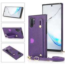 Load image into Gallery viewer, Wrist Strap PU+TPU Shockproof Protective Case with Crossbody Lanyard &amp; Holder &amp; Card Slot, For Samsung Galaxy A90 5G, For Samsung Galaxy Note9, For Samsung Galaxy Note 10, For Samsung Galaxy Note 10 Pro, For Samsung Galaxy S9, For Samsung Galaxy S9 Plu...