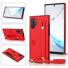 Load image into Gallery viewer, Wrist Strap PU+TPU Shockproof Protective Case with Crossbody Lanyard &amp; Holder &amp; Card Slot, For Samsung Galaxy A90 5G, For Samsung Galaxy Note9, For Samsung Galaxy Note 10, For Samsung Galaxy Note 10 Pro, For Samsung Galaxy S9, For Samsung Galaxy S9 Plu...