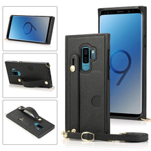 Load image into Gallery viewer, Wrist Strap PU+TPU Shockproof Protective Case with Crossbody Lanyard &amp; Holder &amp; Card Slot, For Samsung Galaxy A90 5G, For Samsung Galaxy Note9, For Samsung Galaxy Note 10, For Samsung Galaxy Note 10 Pro, For Samsung Galaxy S9, For Samsung Galaxy S9 Plu...
