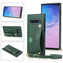 Load image into Gallery viewer, Wrist Strap PU+TPU Shockproof Protective Case with Crossbody Lanyard &amp; Holder &amp; Card Slot, For Samsung Galaxy A90 5G, For Samsung Galaxy Note9, For Samsung Galaxy Note 10, For Samsung Galaxy Note 10 Pro, For Samsung Galaxy S9, For Samsung Galaxy S9 Plu...