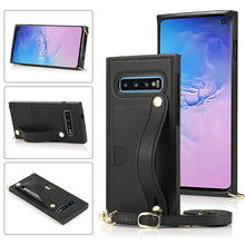 Load image into Gallery viewer, Wrist Strap PU+TPU Shockproof Protective Case with Crossbody Lanyard &amp; Holder &amp; Card Slot, For Samsung Galaxy A90 5G, For Samsung Galaxy Note9, For Samsung Galaxy Note 10, For Samsung Galaxy Note 10 Pro, For Samsung Galaxy S9, For Samsung Galaxy S9 Plu...
