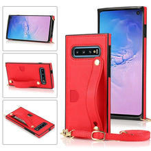 Load image into Gallery viewer, Wrist Strap PU+TPU Shockproof Protective Case with Crossbody Lanyard &amp; Holder &amp; Card Slot, For Samsung Galaxy A90 5G, For Samsung Galaxy Note9, For Samsung Galaxy Note 10, For Samsung Galaxy Note 10 Pro, For Samsung Galaxy S9, For Samsung Galaxy S9 Plu...