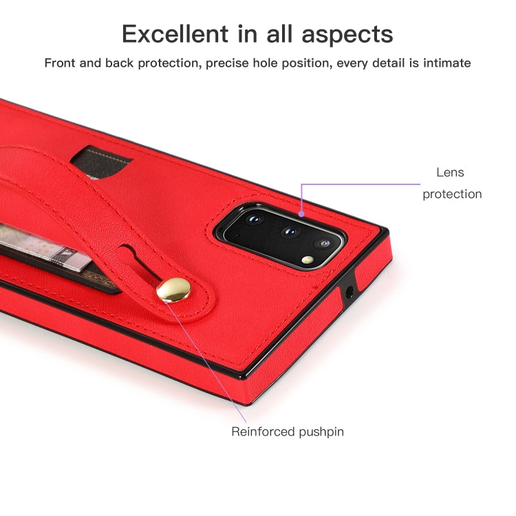 Wrist Strap PU+TPU Shockproof Protective Case with Crossbody Lanyard & Holder & Card Slot