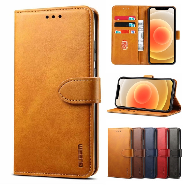 GUSSIM Business Style Horizontal Flip Leather Case with Holder & Card Slots & Wallet