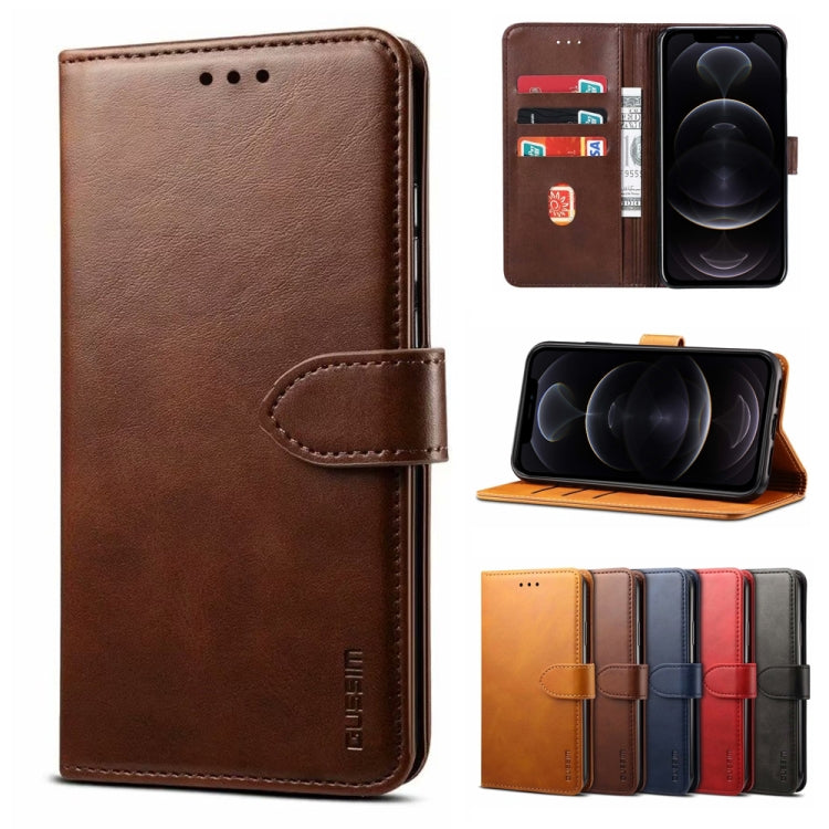 GUSSIM Business Style Horizontal Flip Leather Case with Holder & Card Slots & Wallet