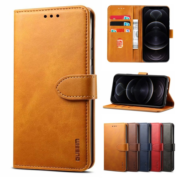 GUSSIM Business Style Horizontal Flip Leather Case with Holder & Card Slots & Wallet