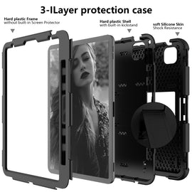 Shockproof Two-Color Silicone Protective Case with Holder