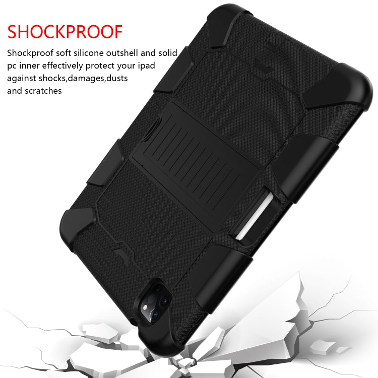 Shockproof Two-Color Silicone Protective Case with Holder