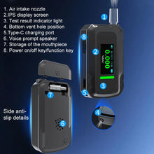 Load image into Gallery viewer, D2000 HD IPS Screen Portable Blow-Type High-Precision Alcohol Content Tester, D2000