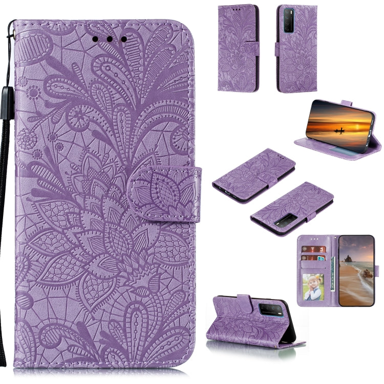 Lace Flower Horizontal Flip Leather Case with Holder & Card Slots & Wallet & Photo Frame