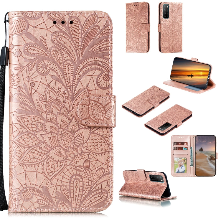 Lace Flower Horizontal Flip Leather Case with Holder & Card Slots & Wallet & Photo Frame