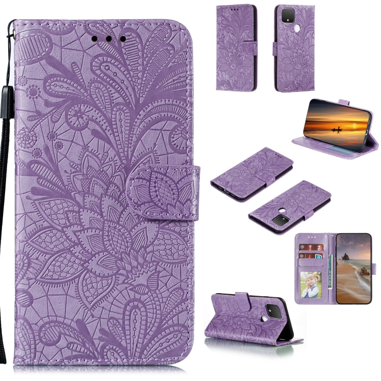 Lace Flower Horizontal Flip Leather Case with Holder & Card Slots & Wallet & Photo Frame
