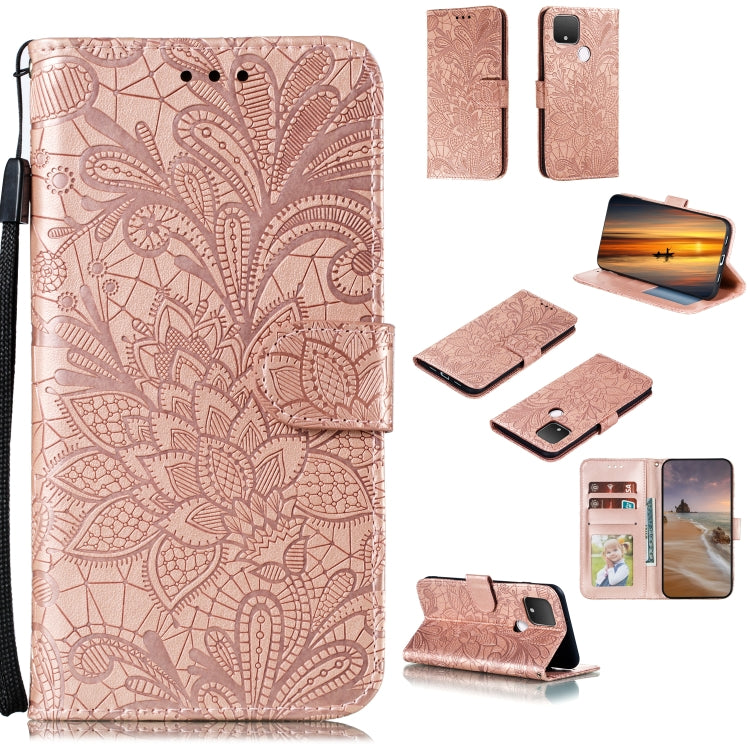 Lace Flower Horizontal Flip Leather Case with Holder & Card Slots & Wallet & Photo Frame