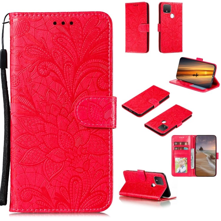 Lace Flower Horizontal Flip Leather Case with Holder & Card Slots & Wallet & Photo Frame