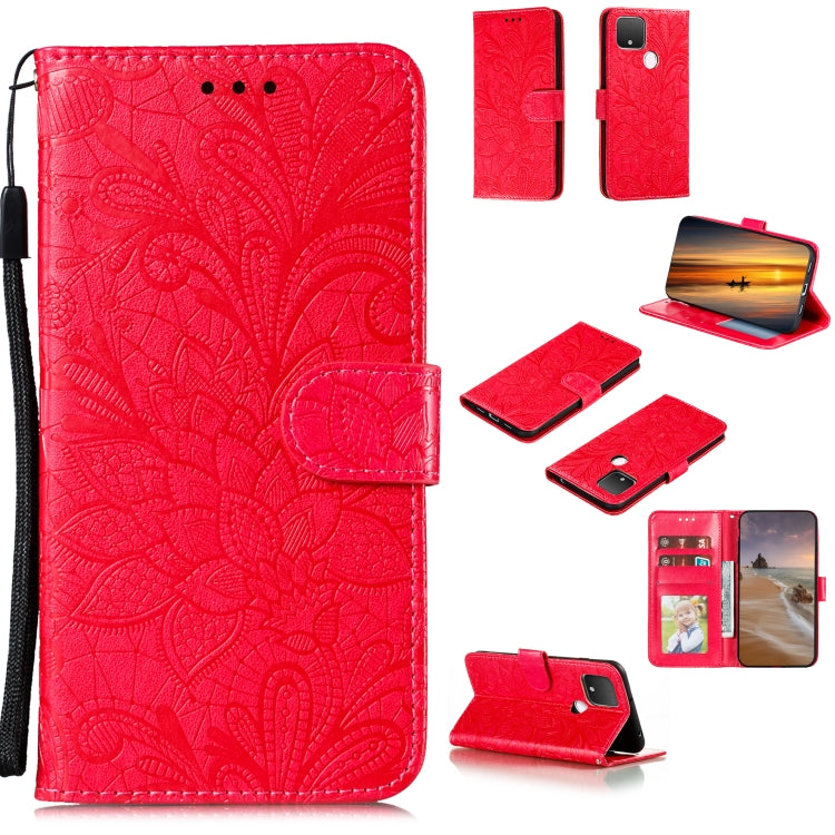 Lace Flower Horizontal Flip Leather Case with Holder & Card Slots & Wallet & Photo Frame