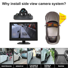 Load image into Gallery viewer, 1080P 5 inch HD Display Screen Side Front Blind Spot Camera Image Assistance System Kit, Side Front Blind Spot Camera