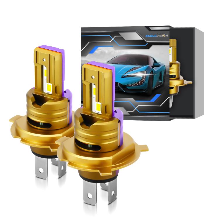 1 Pair 35W 3500LM 6500K Car LED Headlight Bulb, H4